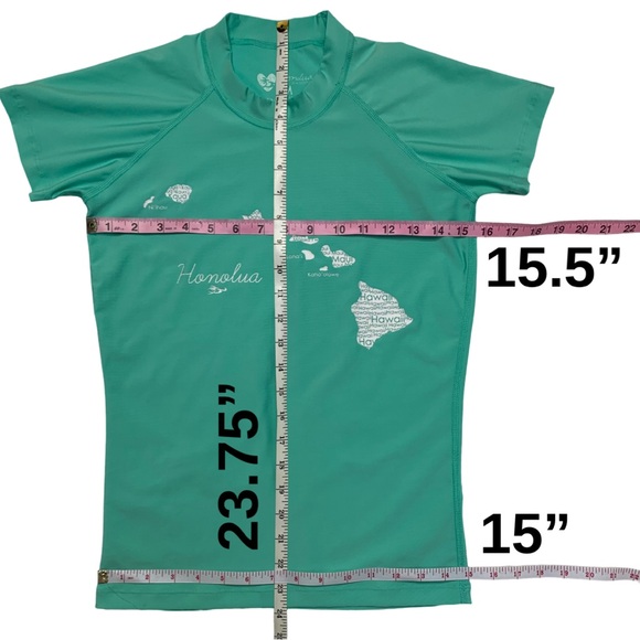 Honolua Surf Company Short Sleeve Rashguard UV Protection Swim Shirt - Picture 9 of 13